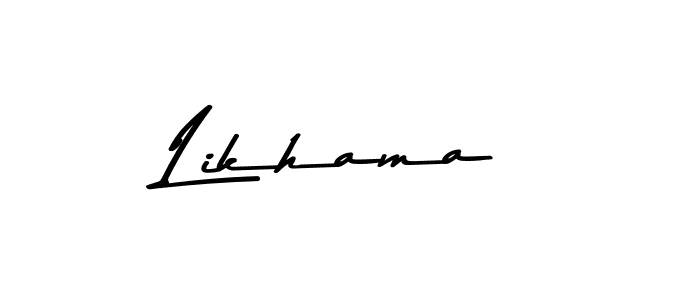 Use a signature maker to create a handwritten signature online. With this signature software, you can design (Asem Kandis PERSONAL USE) your own signature for name Likhama. Likhama signature style 9 images and pictures png