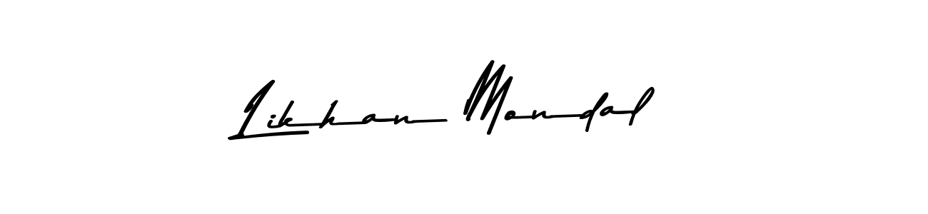 Here are the top 10 professional signature styles for the name Likhan Mondal. These are the best autograph styles you can use for your name. Likhan Mondal signature style 9 images and pictures png