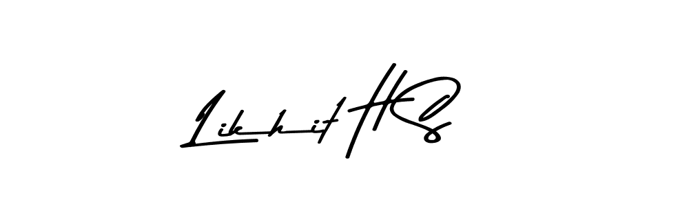 Asem Kandis PERSONAL USE is a professional signature style that is perfect for those who want to add a touch of class to their signature. It is also a great choice for those who want to make their signature more unique. Get Likhit H S name to fancy signature for free. Likhit H S signature style 9 images and pictures png