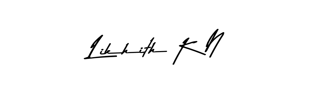 Design your own signature with our free online signature maker. With this signature software, you can create a handwritten (Asem Kandis PERSONAL USE) signature for name Likhith K N. Likhith K N signature style 9 images and pictures png