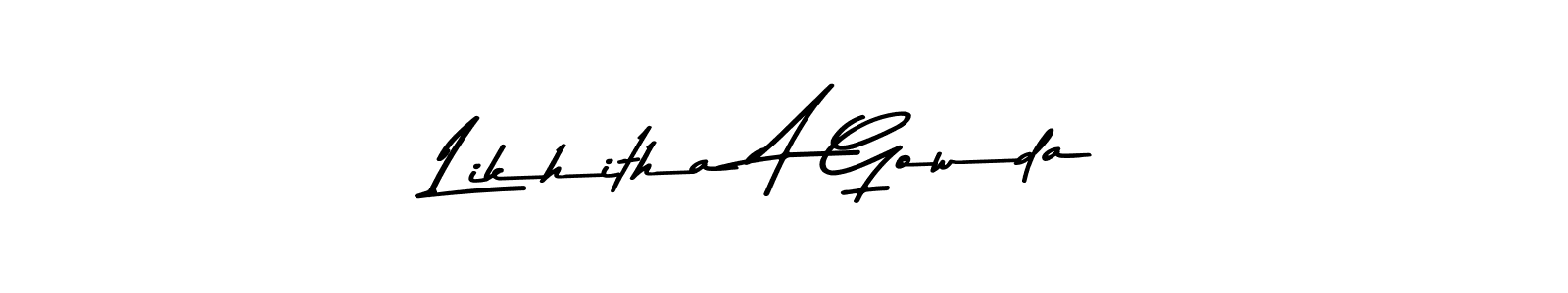 See photos of Likhitha A Gowda official signature by Spectra . Check more albums & portfolios. Read reviews & check more about Asem Kandis PERSONAL USE font. Likhitha A Gowda signature style 9 images and pictures png
