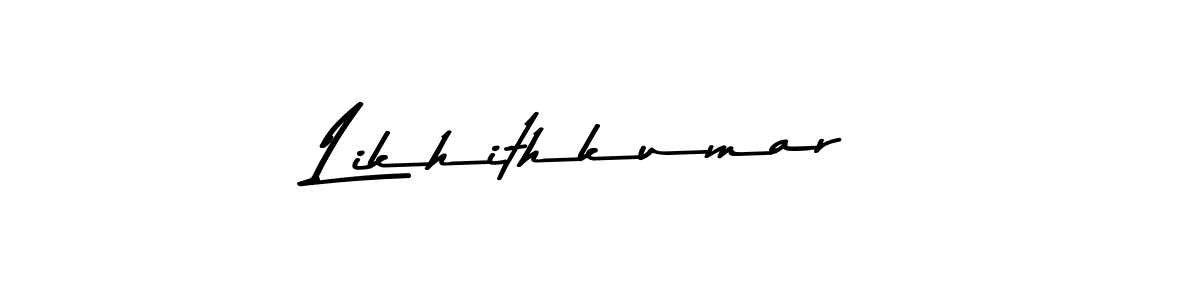 Use a signature maker to create a handwritten signature online. With this signature software, you can design (Asem Kandis PERSONAL USE) your own signature for name Likhithkumar. Likhithkumar signature style 9 images and pictures png