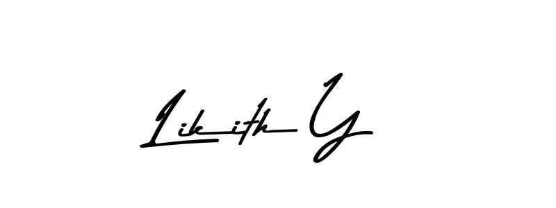 Likith Y stylish signature style. Best Handwritten Sign (Asem Kandis PERSONAL USE) for my name. Handwritten Signature Collection Ideas for my name Likith Y. Likith Y signature style 9 images and pictures png