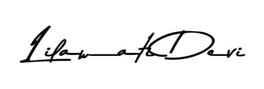 Give your name Lilawati Devi an exquisite flair with the Asem Kandis PERSONAL USE script font. Ideal for contracts, resumes, and formal letterheads. Lilawati Devi signature style 9 images and pictures png