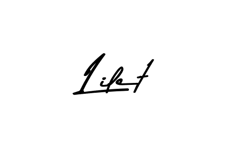Lilet stylish signature style. Best Handwritten Sign (Asem Kandis PERSONAL USE) for my name. Handwritten Signature Collection Ideas for my name Lilet. Lilet signature style 9 images and pictures png