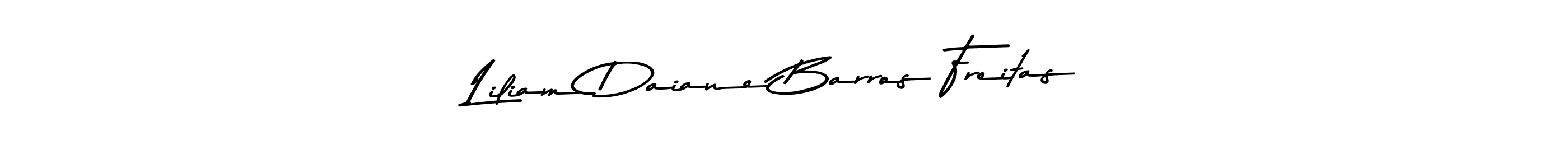 This is the best signature style for the Liliam Daiane Barros Freitas name. Also you like these signature font (Asem Kandis PERSONAL USE). Mix name signature. Liliam Daiane Barros Freitas signature style 9 images and pictures png