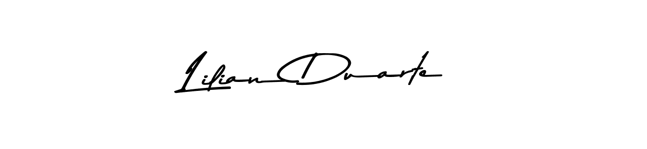 Use a signature maker to create a handwritten signature online. With this signature software, you can design (Asem Kandis PERSONAL USE) your own signature for name Lilian Duarte. Lilian Duarte signature style 9 images and pictures png