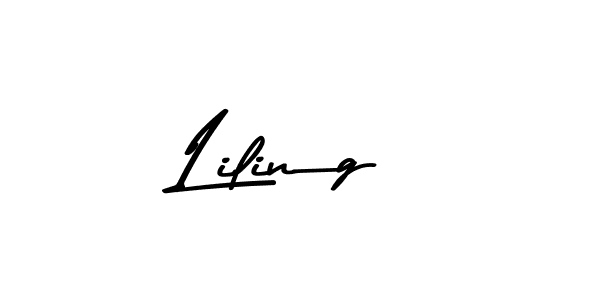 Use a signature maker to create a handwritten signature online. With this signature software, you can design (Asem Kandis PERSONAL USE) your own signature for name Liling. Liling signature style 9 images and pictures png