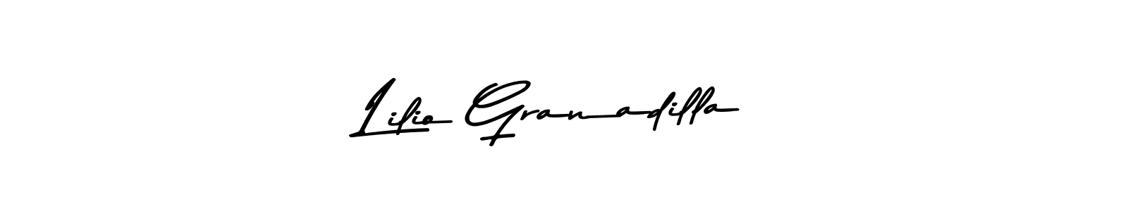 Create a beautiful signature design for name Lilio Granadilla. With this signature (Asem Kandis PERSONAL USE) fonts, you can make a handwritten signature for free. Lilio Granadilla signature style 9 images and pictures png