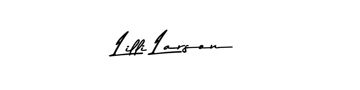 Create a beautiful signature design for name Lilli Larson. With this signature (Asem Kandis PERSONAL USE) fonts, you can make a handwritten signature for free. Lilli Larson signature style 9 images and pictures png