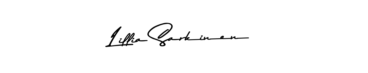 How to make Lillia Sarkinen name signature. Use Asem Kandis PERSONAL USE style for creating short signs online. This is the latest handwritten sign. Lillia Sarkinen signature style 9 images and pictures png