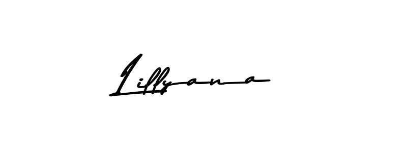 Use a signature maker to create a handwritten signature online. With this signature software, you can design (Asem Kandis PERSONAL USE) your own signature for name Lillyana. Lillyana signature style 9 images and pictures png