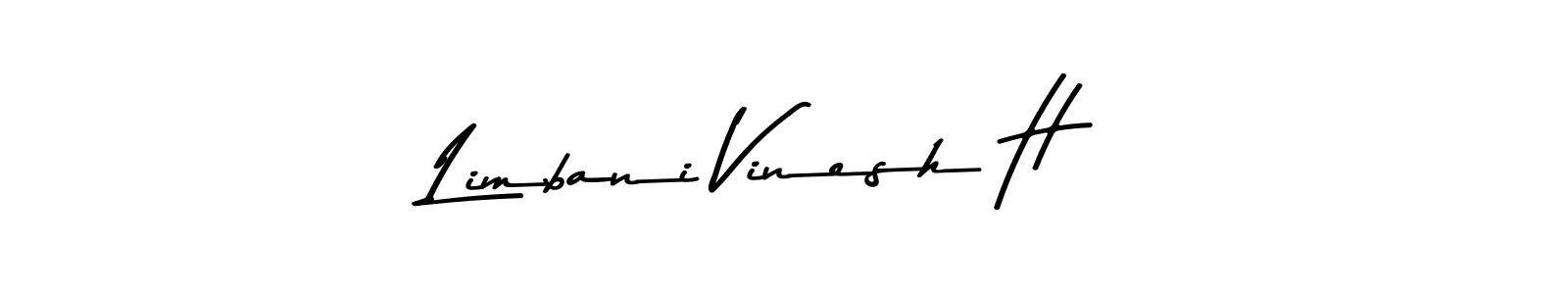 Make a beautiful signature design for name Limbani Vinesh H. With this signature (Asem Kandis PERSONAL USE) style, you can create a handwritten signature for free. Limbani Vinesh H signature style 9 images and pictures png