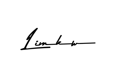 How to make Limkw name signature. Use Asem Kandis PERSONAL USE style for creating short signs online. This is the latest handwritten sign. Limkw signature style 9 images and pictures png