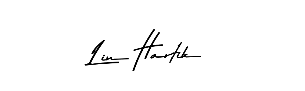 if you are searching for the best signature style for your name Lin Hartik. so please give up your signature search. here we have designed multiple signature styles  using Asem Kandis PERSONAL USE. Lin Hartik signature style 9 images and pictures png