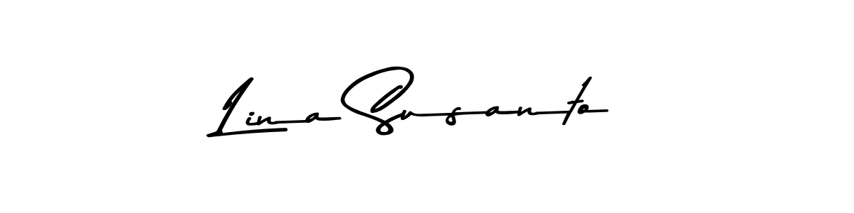 Make a beautiful signature design for name Lina Susanto. With this signature (Asem Kandis PERSONAL USE) style, you can create a handwritten signature for free. Lina Susanto signature style 9 images and pictures png