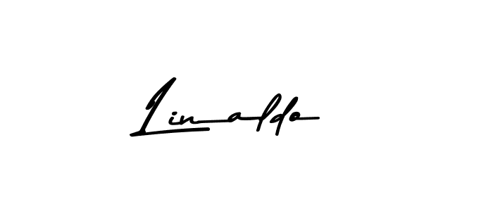 Design your own signature with our free online signature maker. With this signature software, you can create a handwritten (Asem Kandis PERSONAL USE) signature for name Linaldo. Linaldo signature style 9 images and pictures png