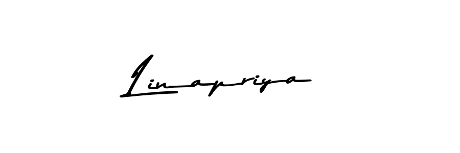 Create a beautiful signature design for name Linapriya. With this signature (Asem Kandis PERSONAL USE) fonts, you can make a handwritten signature for free. Linapriya signature style 9 images and pictures png