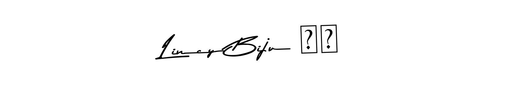 You can use this online signature creator to create a handwritten signature for the name Lincy Biju ❤️. This is the best online autograph maker. Lincy Biju ❤️ signature style 9 images and pictures png