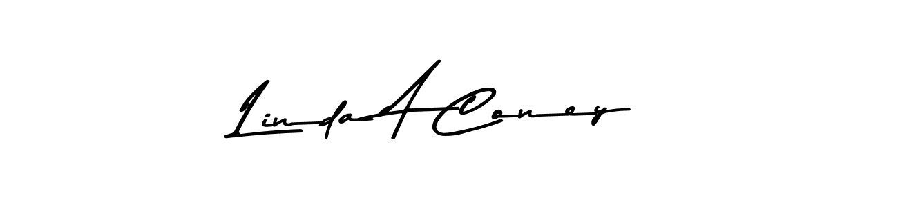 How to make Linda A Coney signature? Asem Kandis PERSONAL USE is a professional autograph style. Create handwritten signature for Linda A Coney name. Linda A Coney signature style 9 images and pictures png