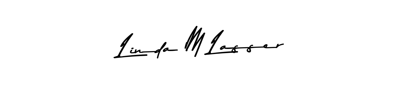 Design your own signature with our free online signature maker. With this signature software, you can create a handwritten (Asem Kandis PERSONAL USE) signature for name Linda M Lasser. Linda M Lasser signature style 9 images and pictures png