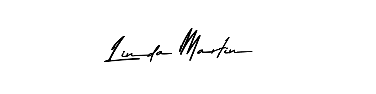 How to make Linda Martin name signature. Use Asem Kandis PERSONAL USE style for creating short signs online. This is the latest handwritten sign. Linda Martin signature style 9 images and pictures png