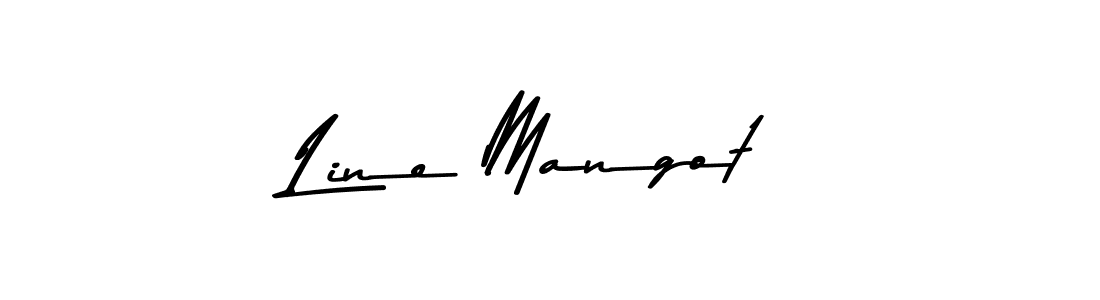 Design your own signature with our free online signature maker. With this signature software, you can create a handwritten (Asem Kandis PERSONAL USE) signature for name Line Mangot. Line Mangot signature style 9 images and pictures png