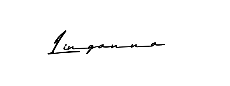 How to make Linganna name signature. Use Asem Kandis PERSONAL USE style for creating short signs online. This is the latest handwritten sign. Linganna signature style 9 images and pictures png