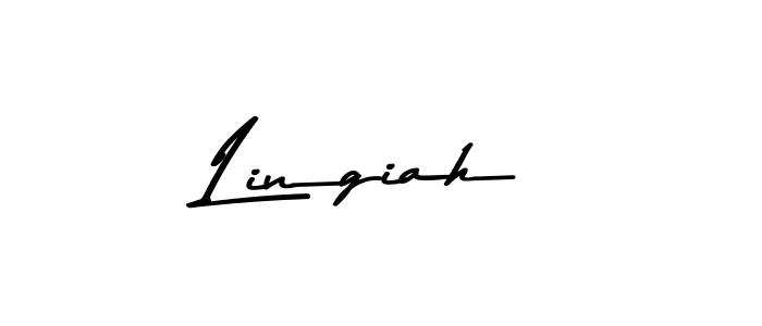 Design your own signature with our free online signature maker. With this signature software, you can create a handwritten (Asem Kandis PERSONAL USE) signature for name Lingiah. Lingiah signature style 9 images and pictures png