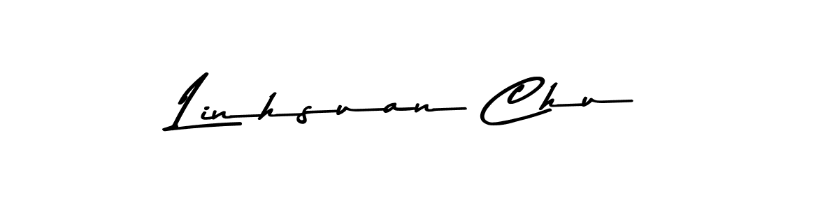 How to make Linhsuan Chu name signature. Use Asem Kandis PERSONAL USE style for creating short signs online. This is the latest handwritten sign. Linhsuan Chu signature style 9 images and pictures png