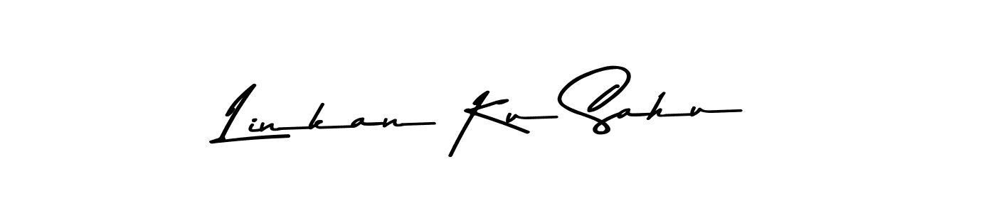 You should practise on your own different ways (Asem Kandis PERSONAL USE) to write your name (Linkan Ku Sahu) in signature. don't let someone else do it for you. Linkan Ku Sahu signature style 9 images and pictures png