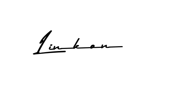 Make a beautiful signature design for name Linkon. With this signature (Asem Kandis PERSONAL USE) style, you can create a handwritten signature for free. Linkon signature style 9 images and pictures png