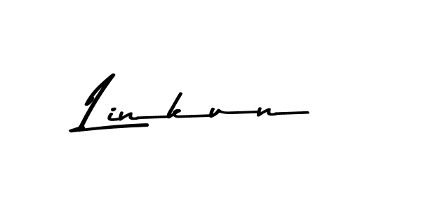 Create a beautiful signature design for name Linkun. With this signature (Asem Kandis PERSONAL USE) fonts, you can make a handwritten signature for free. Linkun signature style 9 images and pictures png