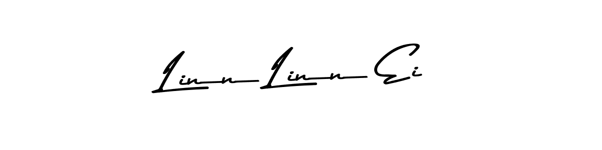 if you are searching for the best signature style for your name Linn Linn Ei. so please give up your signature search. here we have designed multiple signature styles  using Asem Kandis PERSONAL USE. Linn Linn Ei signature style 9 images and pictures png