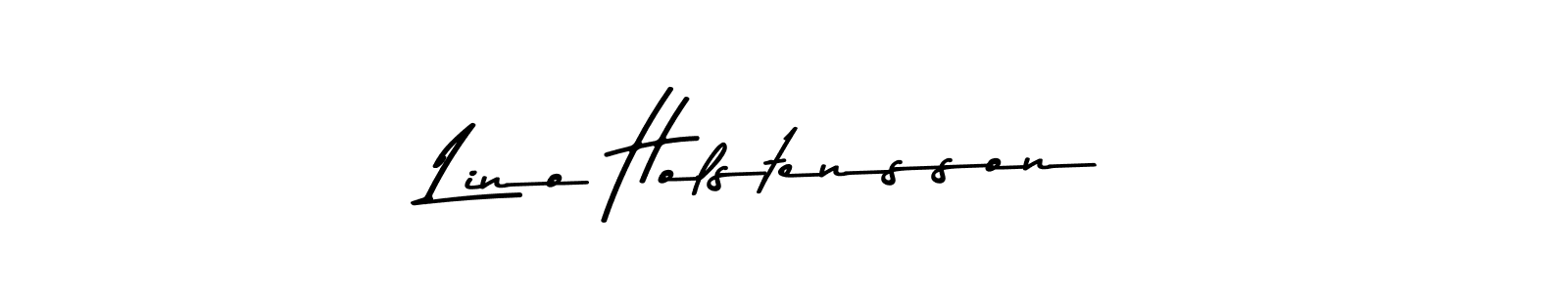 Design your own signature with our free online signature maker. With this signature software, you can create a handwritten (Asem Kandis PERSONAL USE) signature for name Lino Holstensson. Lino Holstensson signature style 9 images and pictures png