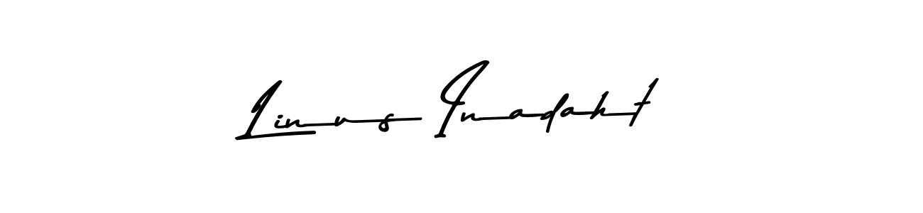 Also You can easily find your signature by using the search form. We will create Linus Inadaht name handwritten signature images for you free of cost using Asem Kandis PERSONAL USE sign style. Linus Inadaht signature style 9 images and pictures png