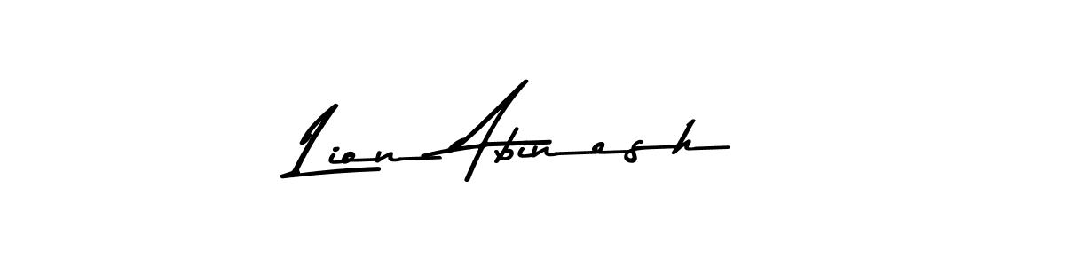 Make a beautiful signature design for name Lion Abinesh. With this signature (Asem Kandis PERSONAL USE) style, you can create a handwritten signature for free. Lion Abinesh signature style 9 images and pictures png