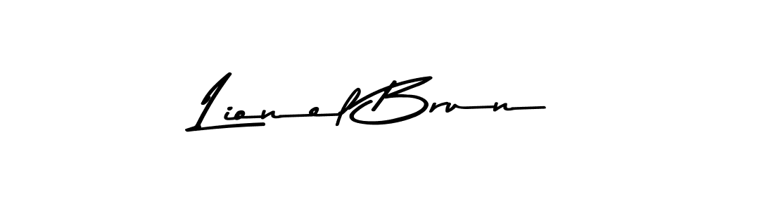 How to make Lionel Brun name signature. Use Asem Kandis PERSONAL USE style for creating short signs online. This is the latest handwritten sign. Lionel Brun signature style 9 images and pictures png