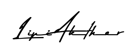Express your personality with a custom Lipi Akther signature crafted with Asem Kandis PERSONAL USE typography. Free transparent PNG download available. Lipi Akther signature style 9 images and pictures png