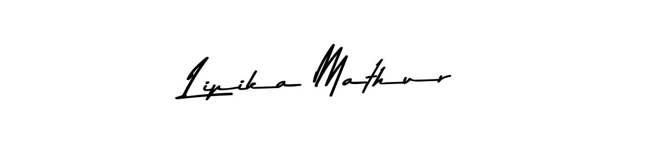How to make Lipika Mathur name signature. Use Asem Kandis PERSONAL USE style for creating short signs online. This is the latest handwritten sign. Lipika Mathur signature style 9 images and pictures png