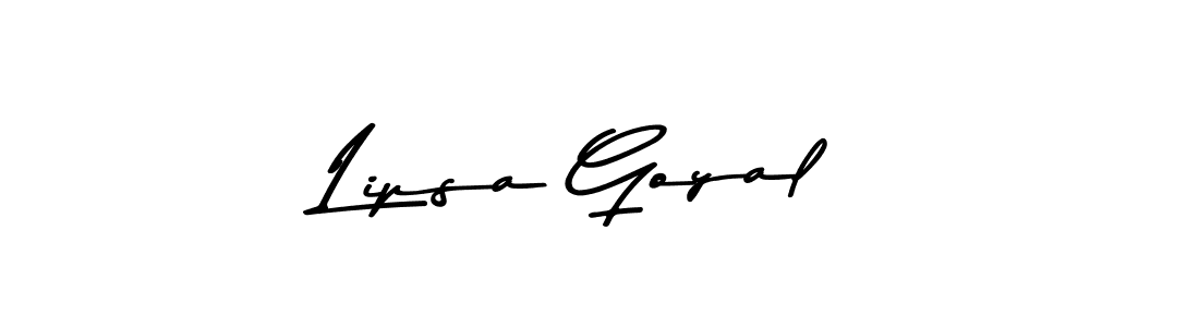 Make a beautiful signature design for name Lipsa Goyal. With this signature (Asem Kandis PERSONAL USE) style, you can create a handwritten signature for free. Lipsa Goyal signature style 9 images and pictures png