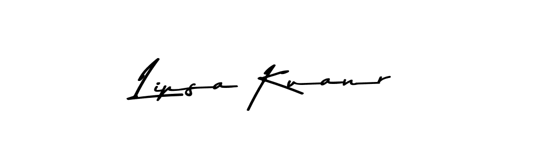Use a signature maker to create a handwritten signature online. With this signature software, you can design (Asem Kandis PERSONAL USE) your own signature for name Lipsa Kuanr. Lipsa Kuanr signature style 9 images and pictures png