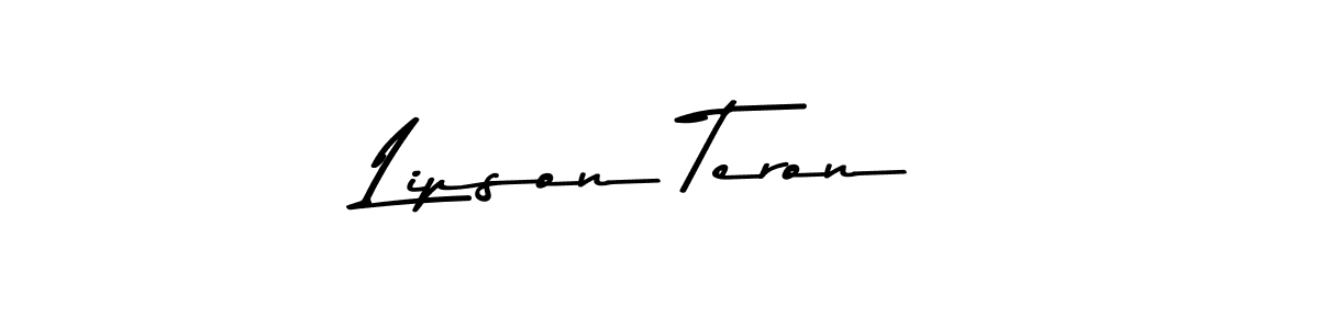 You should practise on your own different ways (Asem Kandis PERSONAL USE) to write your name (Lipson Teron) in signature. don't let someone else do it for you. Lipson Teron signature style 9 images and pictures png