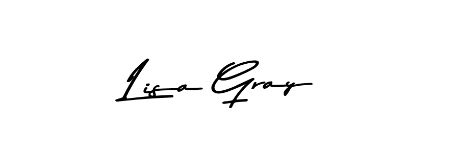 How to make Lisa Gray name signature. Use Asem Kandis PERSONAL USE style for creating short signs online. This is the latest handwritten sign. Lisa Gray signature style 9 images and pictures png