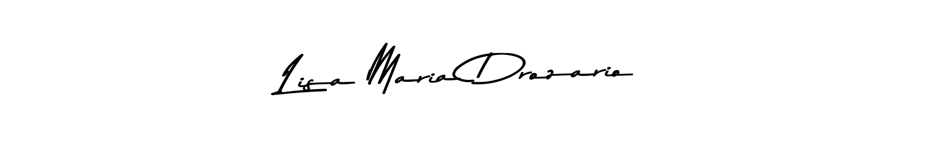 if you are searching for the best signature style for your name Lisa Maria Drozario. so please give up your signature search. here we have designed multiple signature styles  using Asem Kandis PERSONAL USE. Lisa Maria Drozario signature style 9 images and pictures png