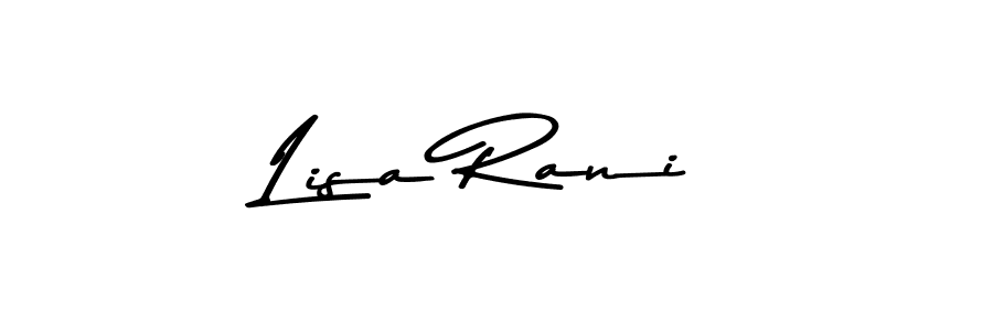 Use a signature maker to create a handwritten signature online. With this signature software, you can design (Asem Kandis PERSONAL USE) your own signature for name Lisa Rani. Lisa Rani signature style 9 images and pictures png