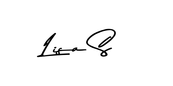 How to make Lisa S name signature. Use Asem Kandis PERSONAL USE style for creating short signs online. This is the latest handwritten sign. Lisa S signature style 9 images and pictures png