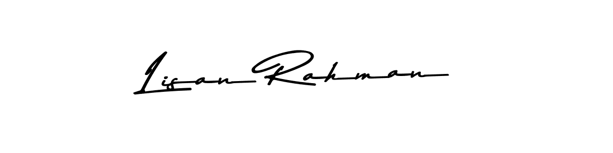 Also You can easily find your signature by using the search form. We will create Lisan Rahman name handwritten signature images for you free of cost using Asem Kandis PERSONAL USE sign style. Lisan Rahman signature style 9 images and pictures png