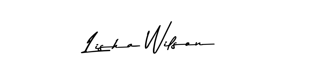 Design your own signature with our free online signature maker. With this signature software, you can create a handwritten (Asem Kandis PERSONAL USE) signature for name Lisha Wilson. Lisha Wilson signature style 9 images and pictures png