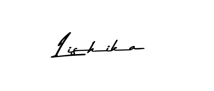 How to make Lishika name signature. Use Asem Kandis PERSONAL USE style for creating short signs online. This is the latest handwritten sign. Lishika signature style 9 images and pictures png